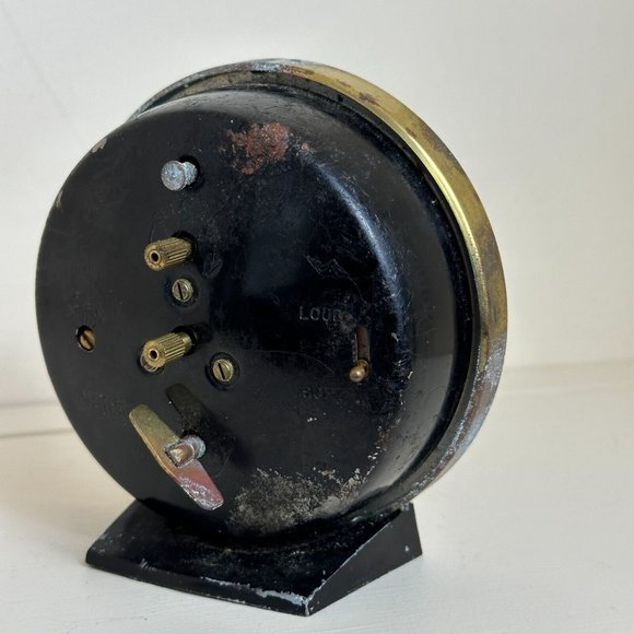 SOLD Vintage MCM Westclox Big Ben Black Gold Wind Up Round Shape Alarm Clock - Picture 4 of 16